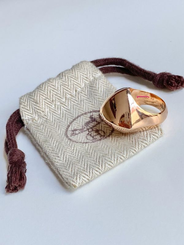 Ring HERMÈS " domeNecklace de Chien Rock" in rose gold