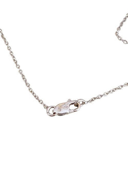 Collier cœur, en or blanc 18k et diamants