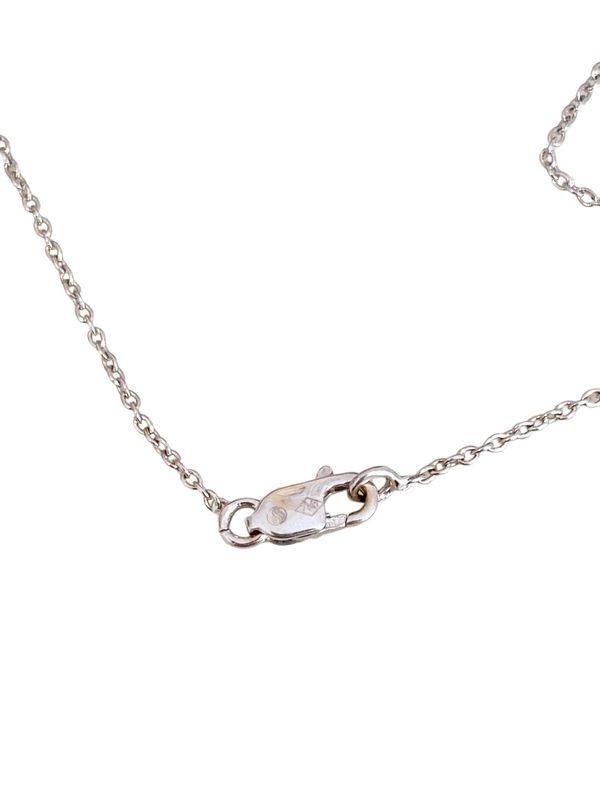 Collier cœur, en or blanc 18k et diamants