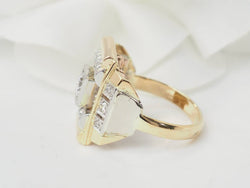 Bague Tank en or jaune et diamants