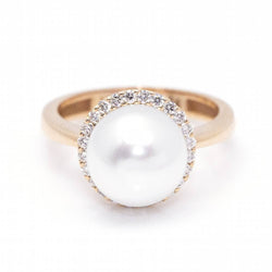 Bague en perles et diamants