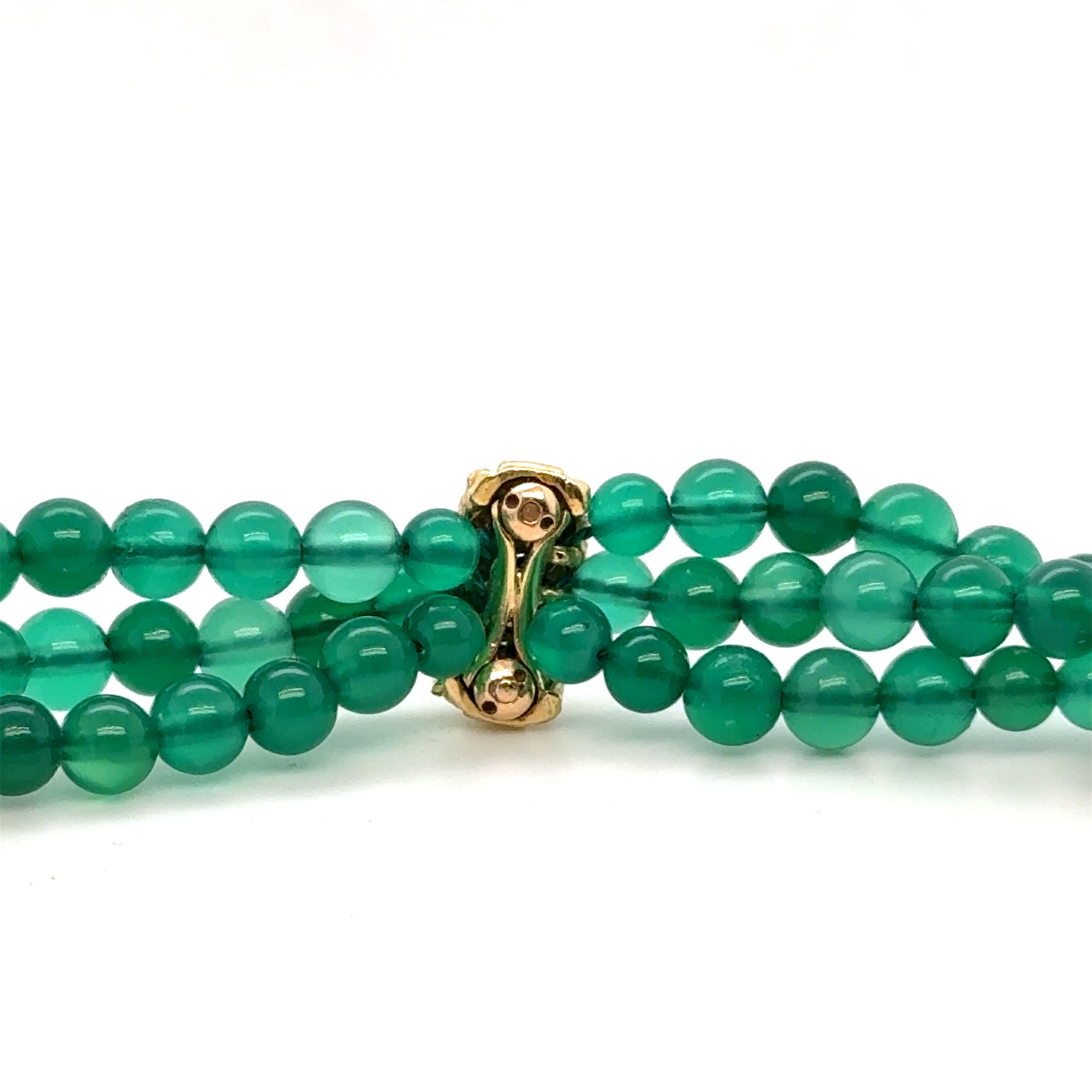 Van Cleef & ARPELS - Bracelet or jaune Chrysoprase et diamants