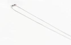 Collier maille jaseron en or blanc et diamant