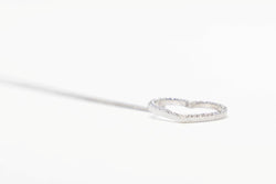 Collier maille jaseron en or blanc et diamant