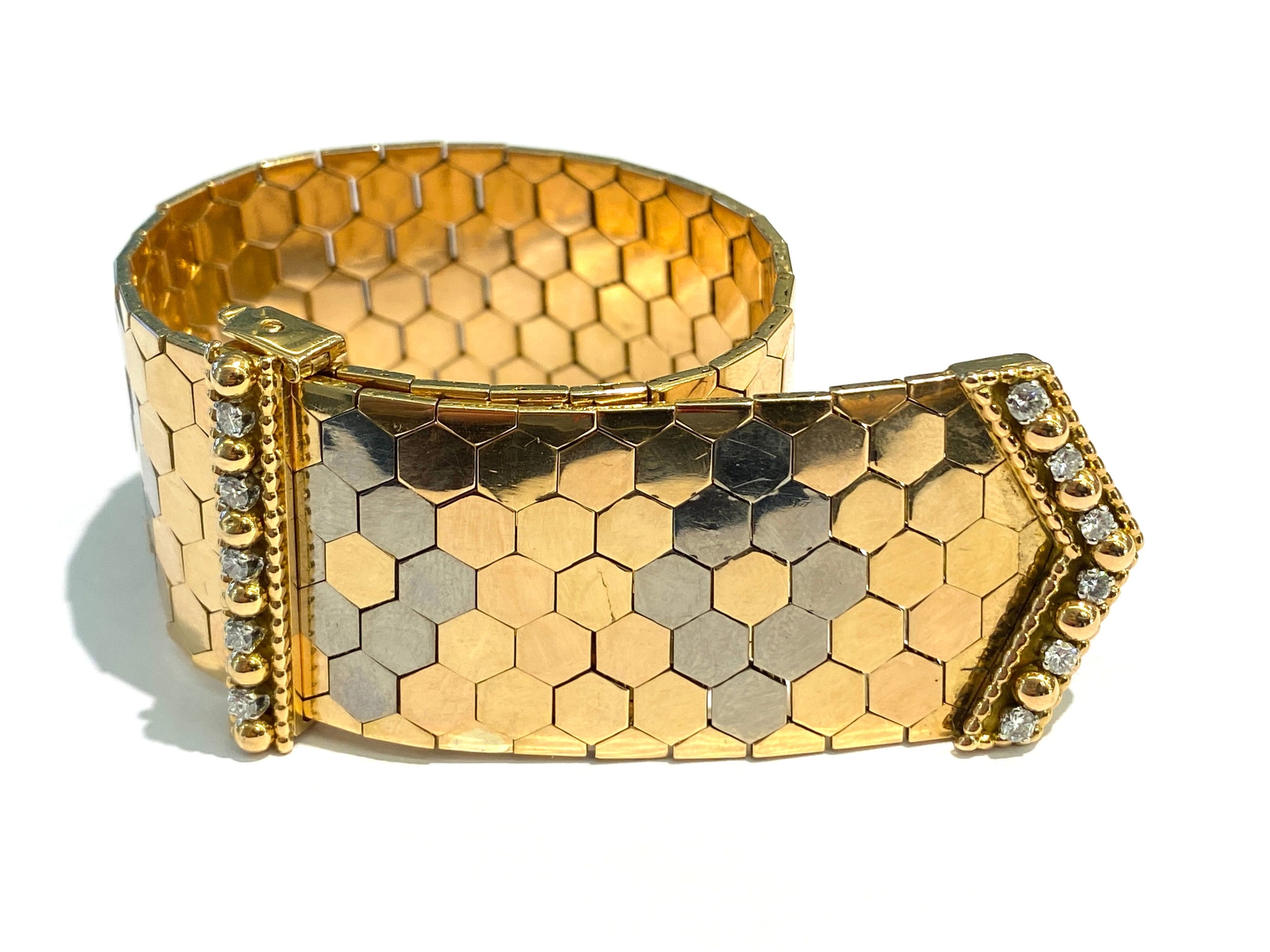 Bracelet ceinture des années 1940 en or jaune