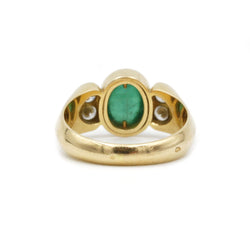 Bague - Or, émeraude & diamants