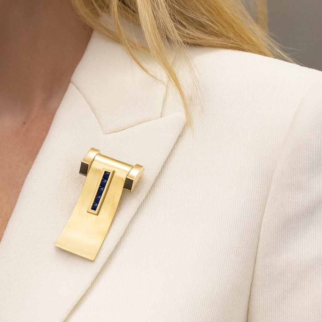 Broche/clip saphirs époque 1935 Chaumet