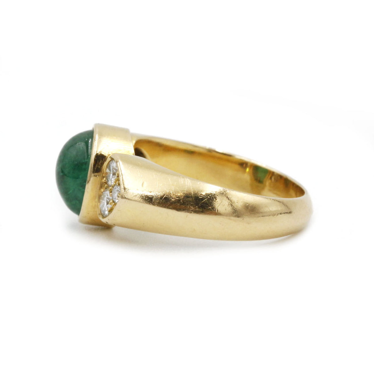 Bague - Or, émeraude & diamants