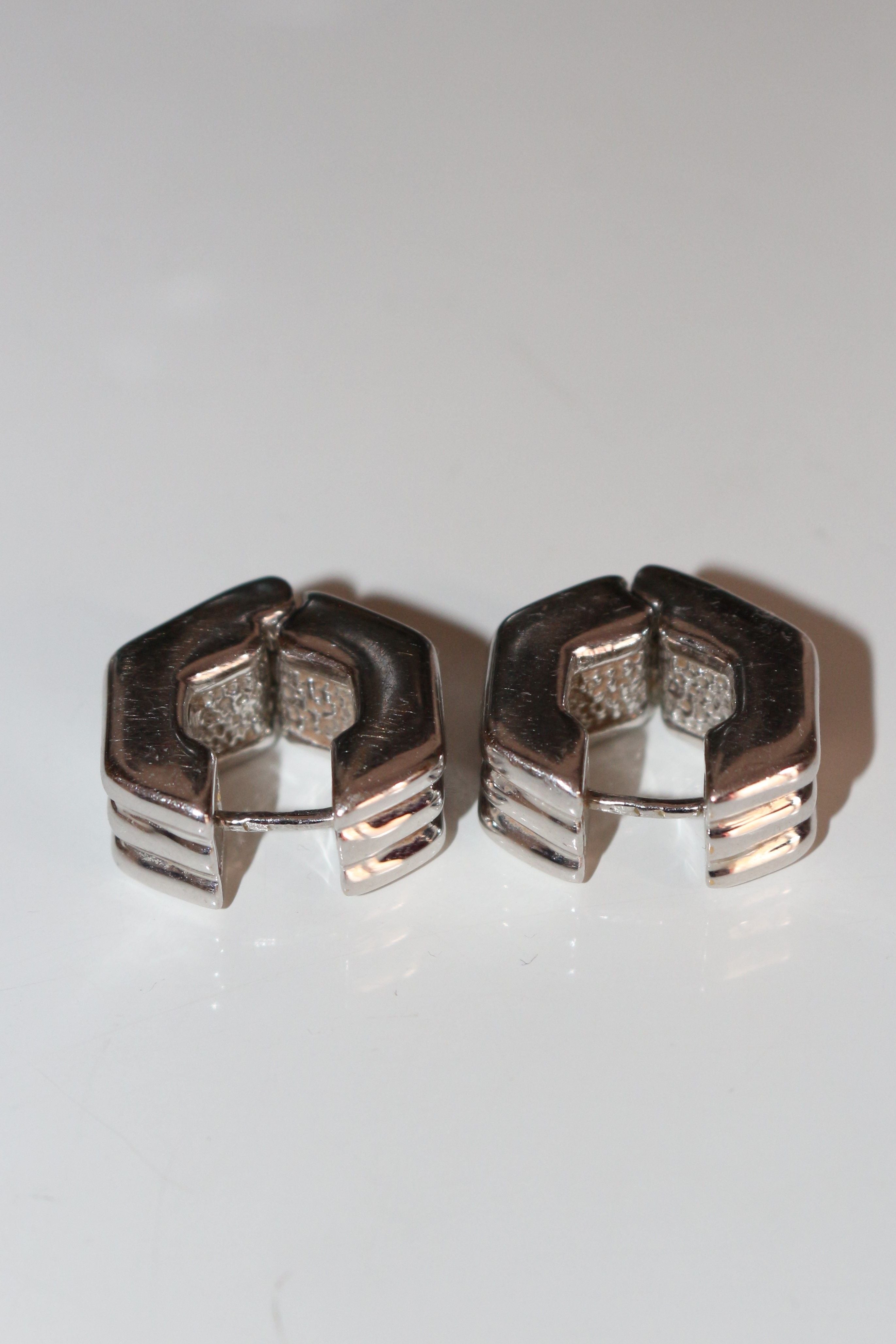 Chimento Vintage Pierced Earrings in White Gold