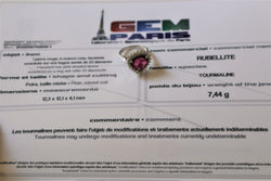 Bague rubellite et diamants