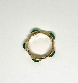 Cartier-Bague or jaune, émeraudes et diamants