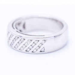Bague ZIGZAG en or avec diamants d'occasion