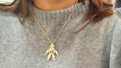 Pendentif Chopard Happy Clown en or jaune et diamants mobiles