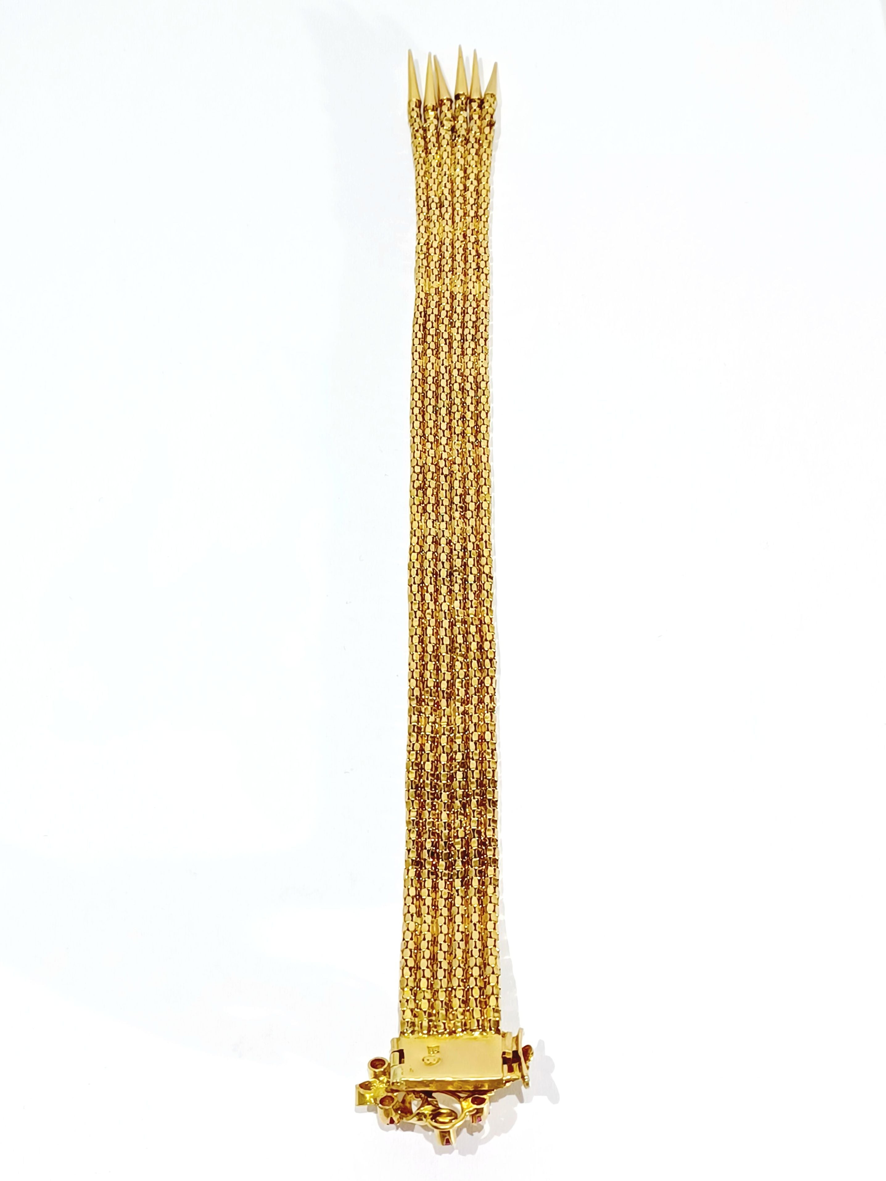 Bracelet en or et rubis