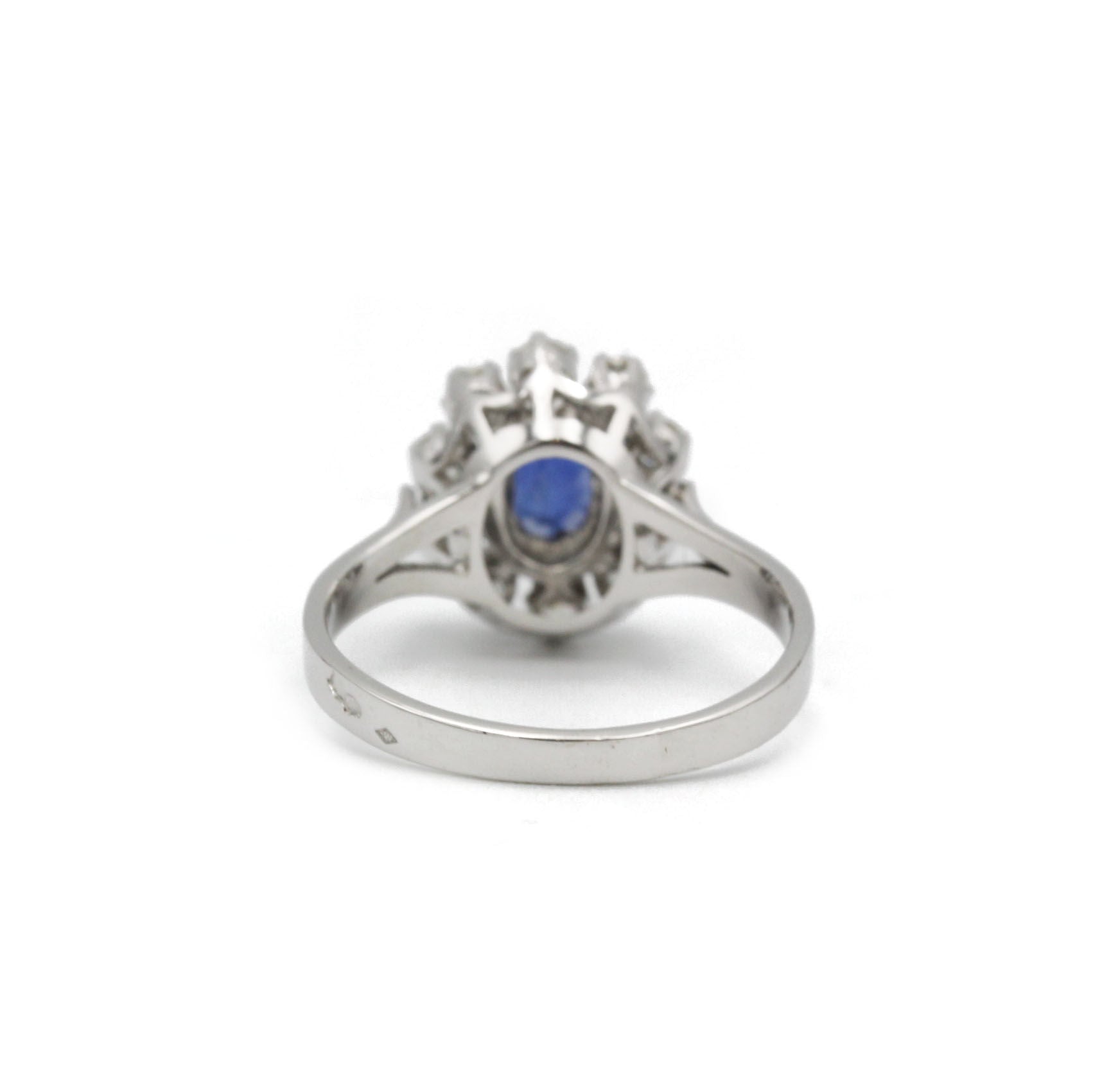 Bague - Or, Platine, saphir & diamants