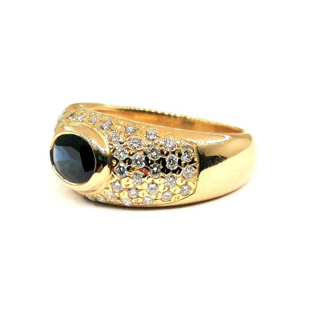 Bague Saphirs Diamants