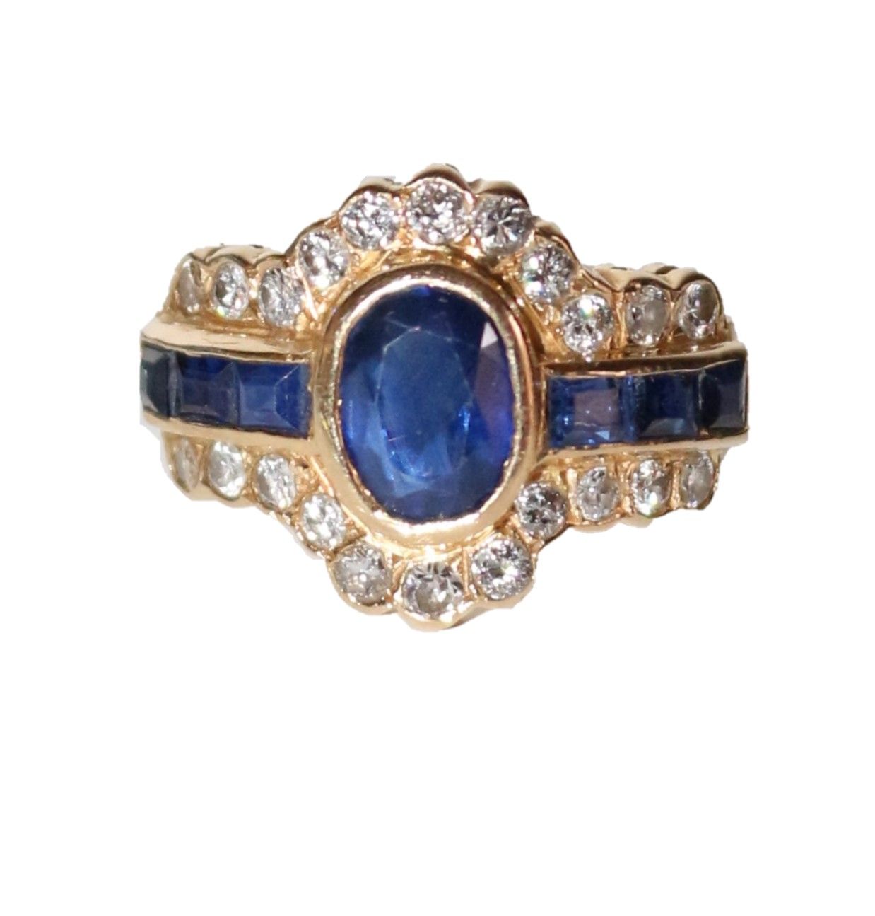 Bague Saphirs Et Diamants