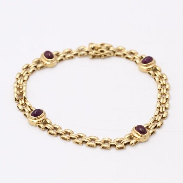 Bracelet en or 18k avec rubis