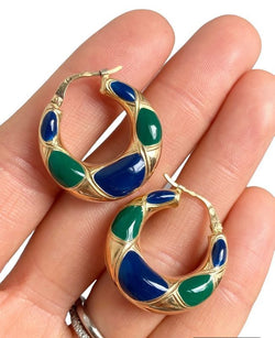 Boucles d’oreilles Créoles, en or jaune 18k