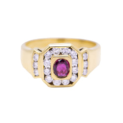 Bague QUEEN avec diamants et rubis d'occasion