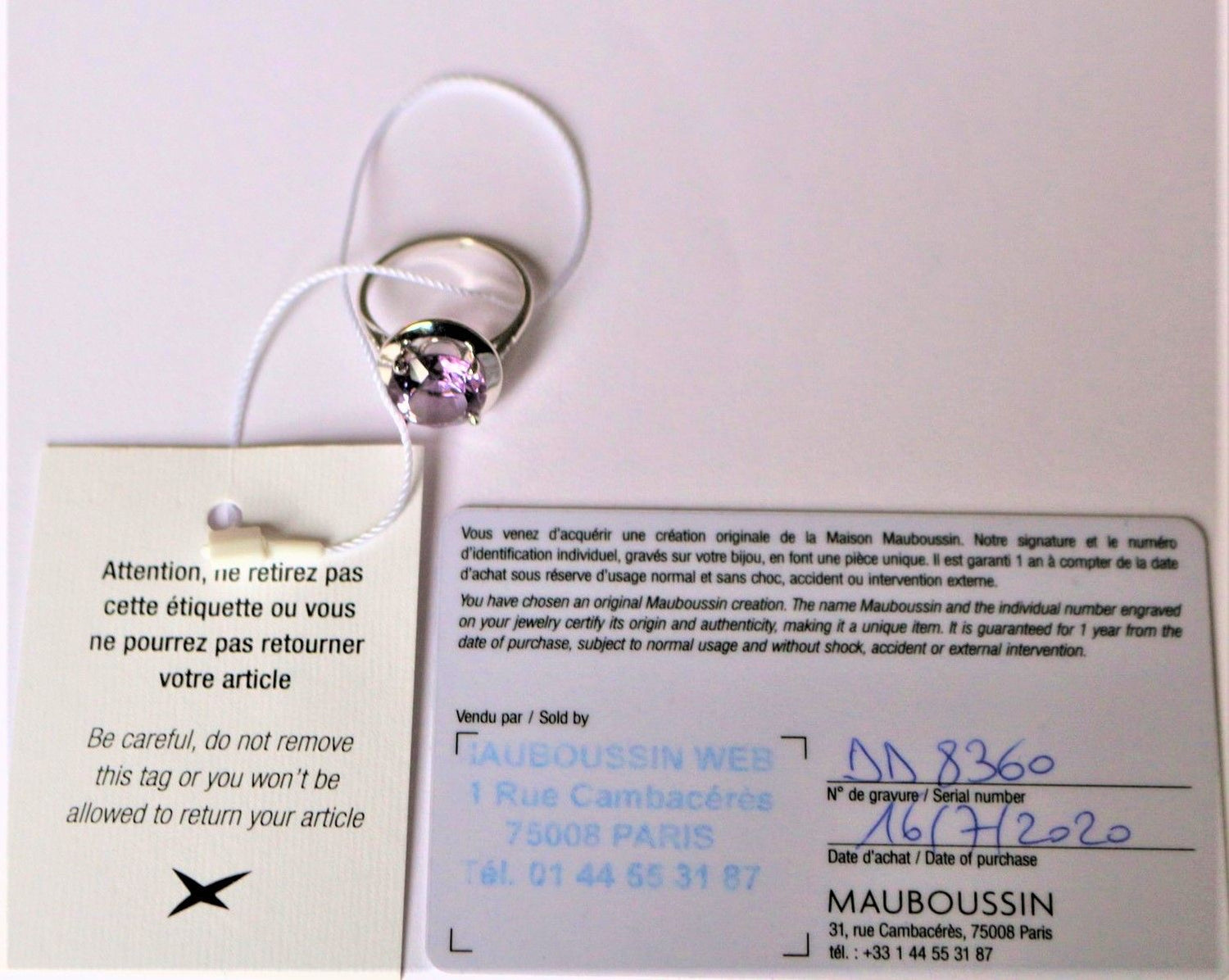 Bague Mauboussin "Vraiment Jolie mon Amour"