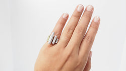 Bague en or bicolore et diamants