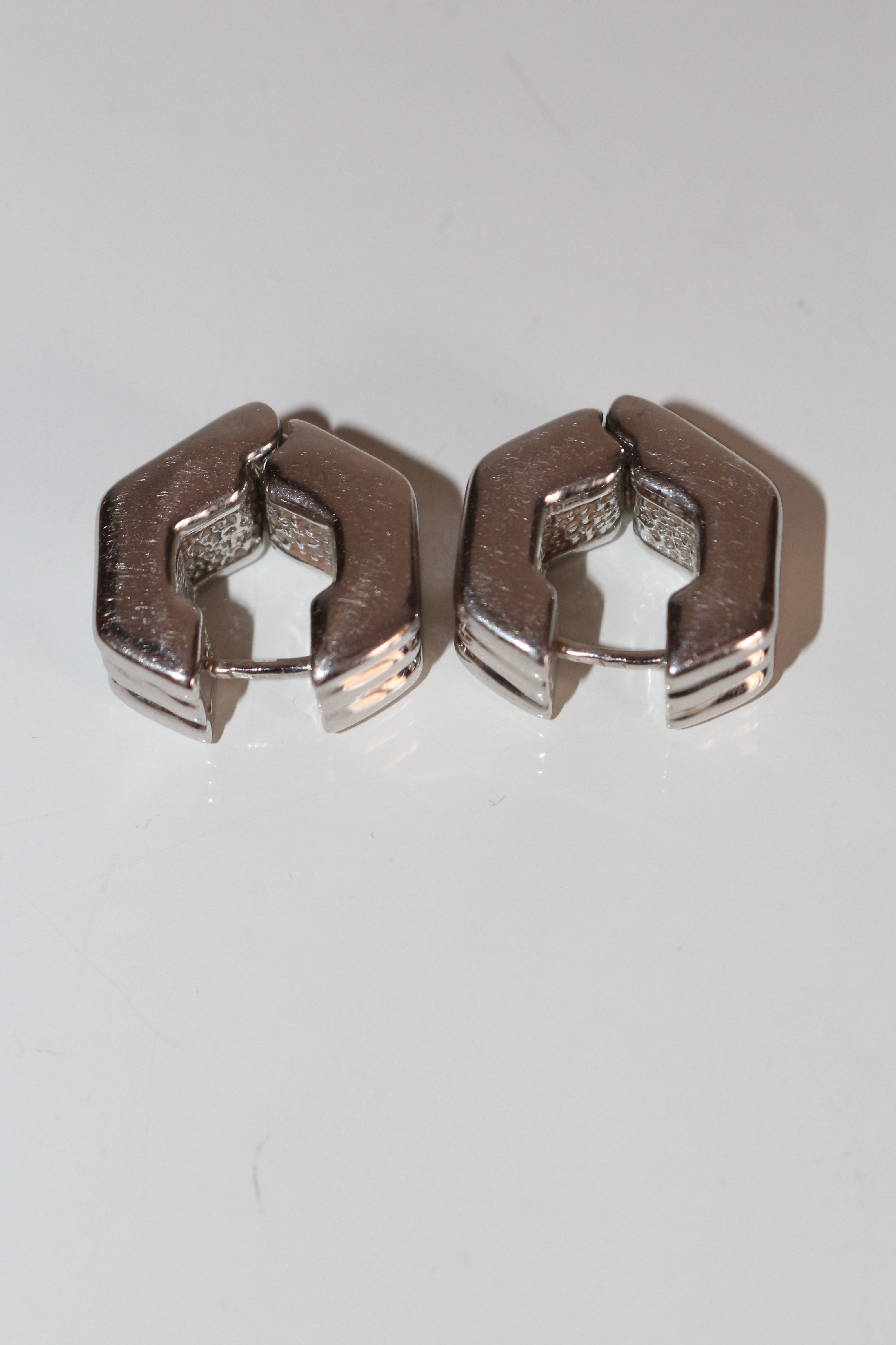 Chimento Vintage Pierced Earrings in White Gold