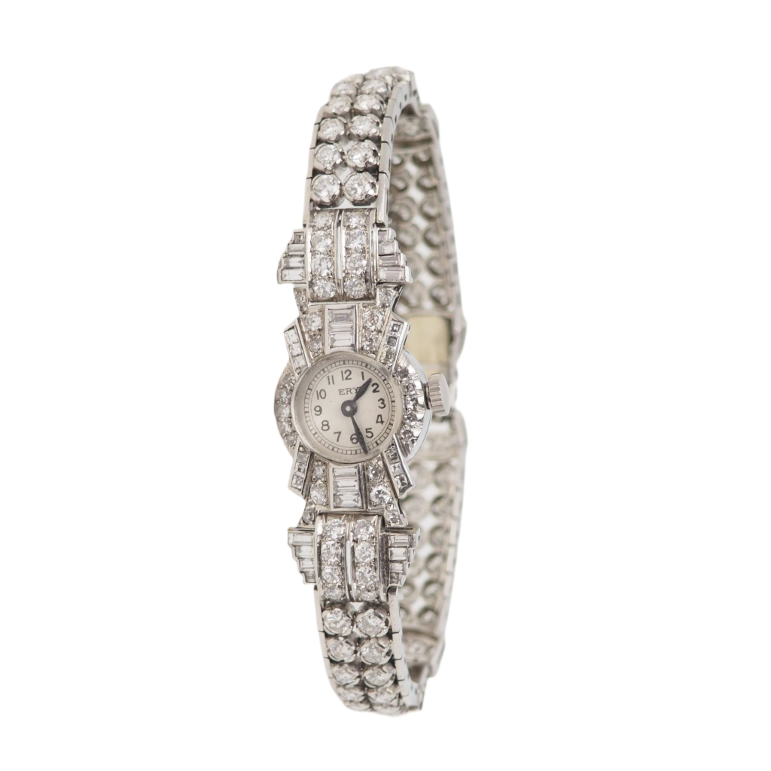 Montre ancienne en or platine et diamants