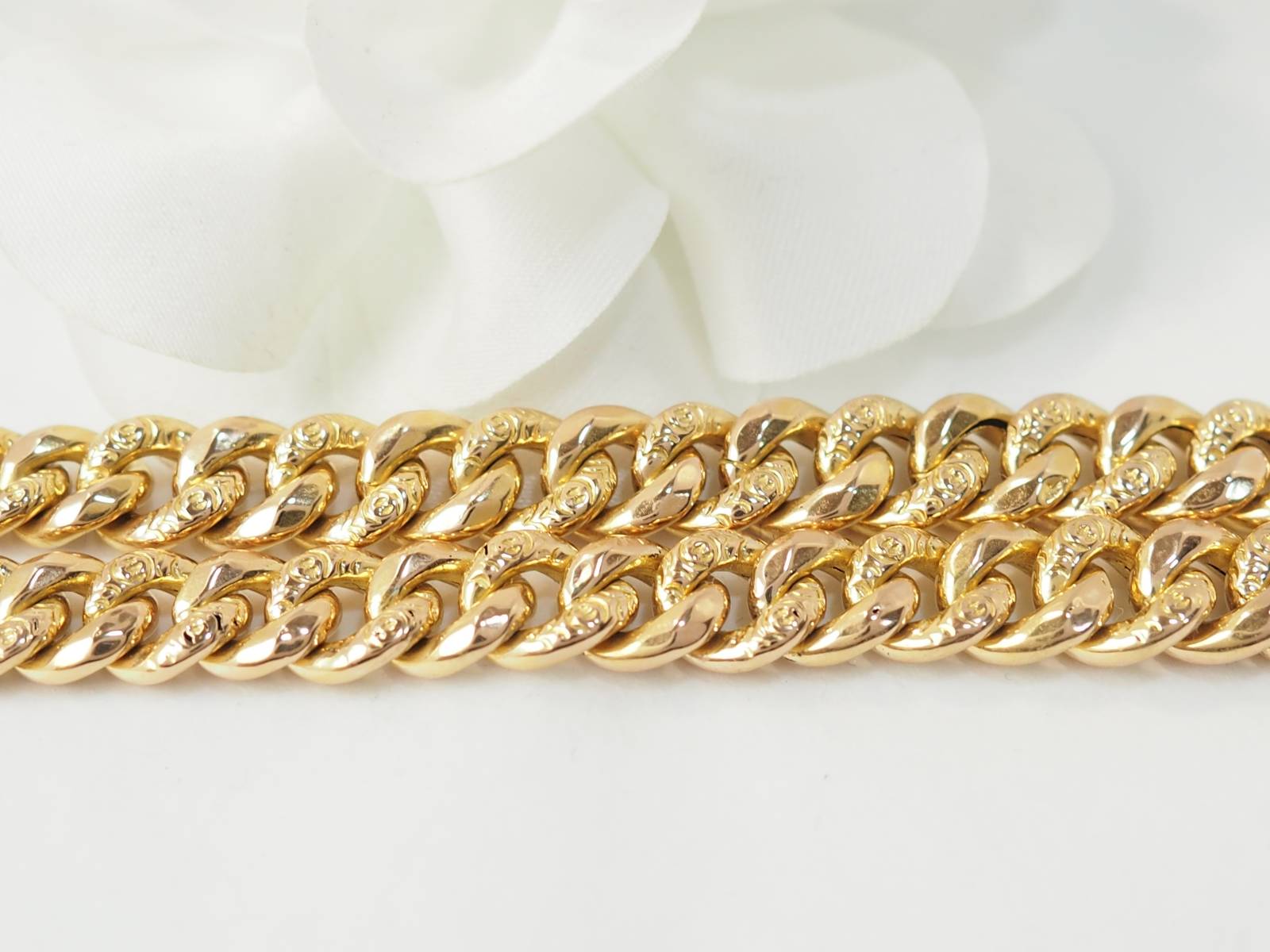 Collier maille gourmette en or jaune