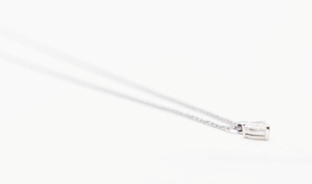 Collier maille corde en or blanc et diamant