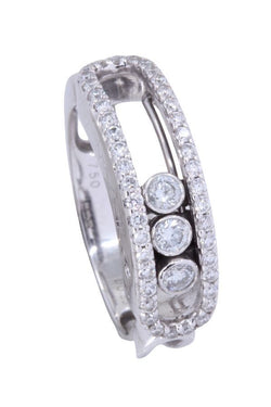 Bague MESSIKA "Classique Move pavée" en or blanc