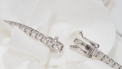 Bracelet rivière en or blanc et diamants 1ct