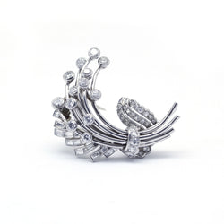 Broche - Or, Platine et diamants