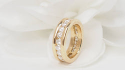 Alliance américaine en or jaune et diamants 1,68ct