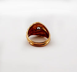 Bague Tourbillon diamant en or jaune