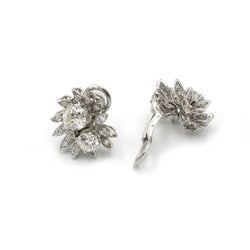 Boucles d'oreilles - Or, Platine & Diamants