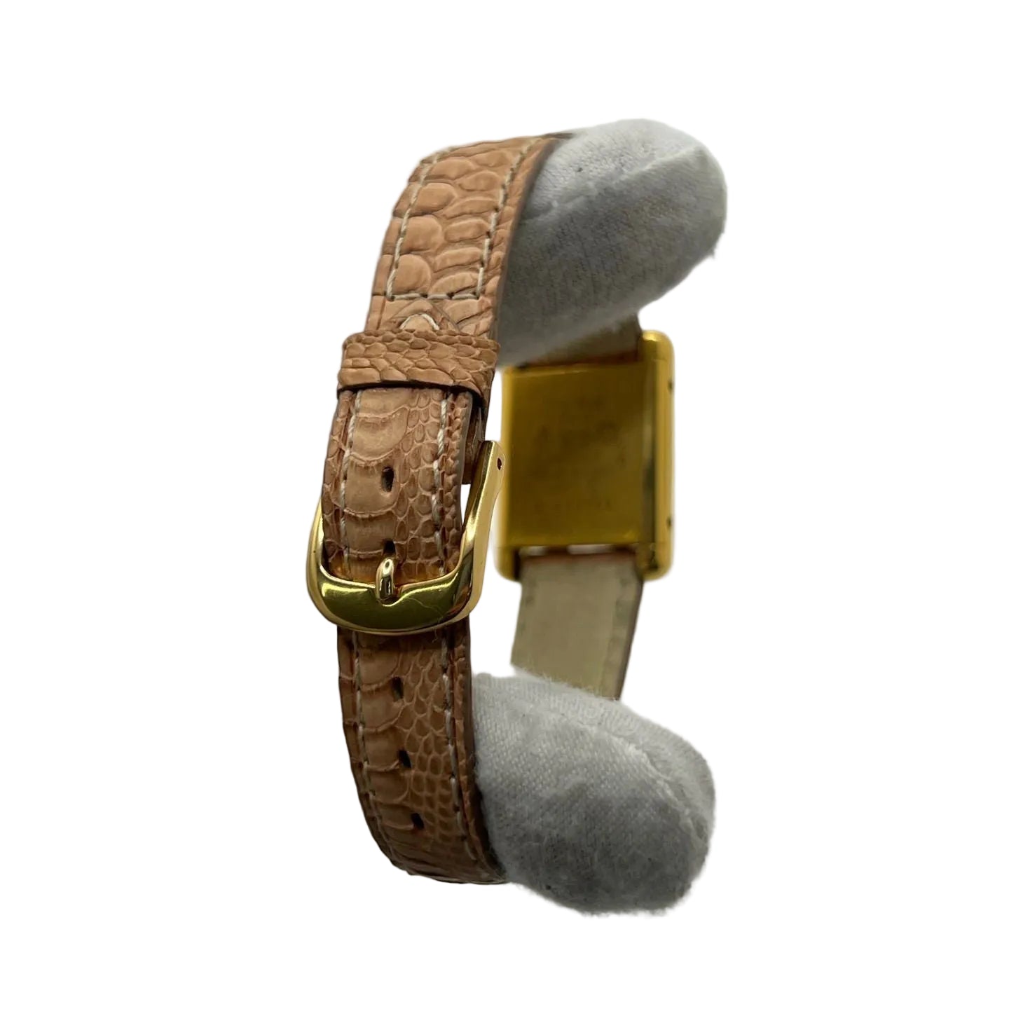 Montre CARTIER "Tank Must" en or jaune, argent, acier et cuir