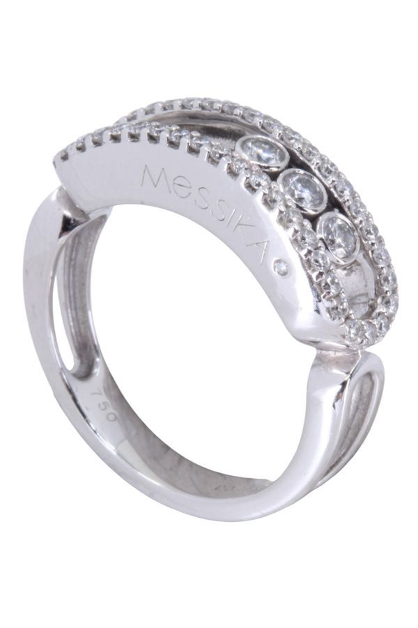 Bague MESSIKA "Classique Move pavée" en or blanc