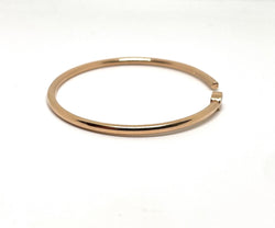 Bracelet jonc ouvert or rose et diamants