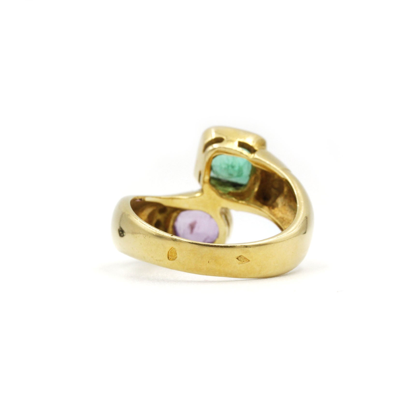 Bague - Or, émeraude & saphir