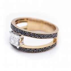 Bague en or et diamant Monture invisible d'occasion