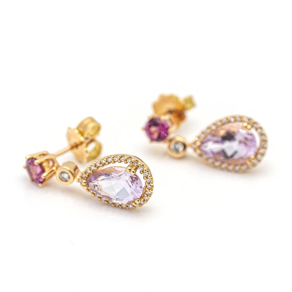 Boucles d'oreilles RODOLIT en or et diamants
