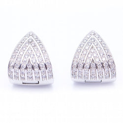 Boucles d'oreilles TRIANGLE en or avec diamants d'occasion