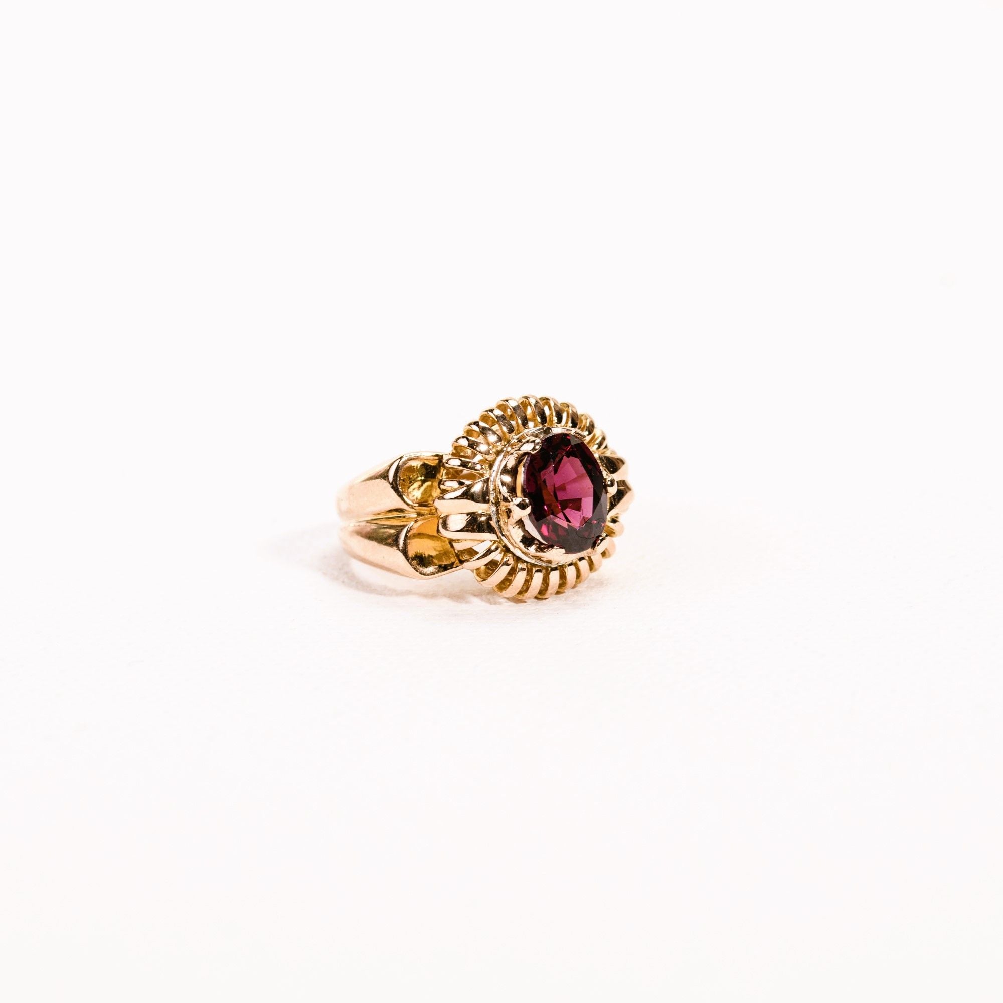 Bague Cocktail grenat rhodolite en or jaune