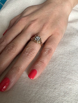 Ring in rose gold and diamond