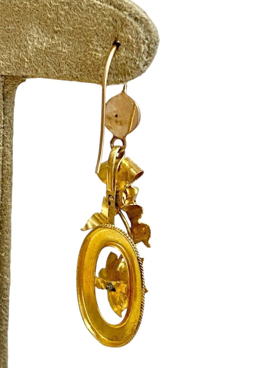 Boucles d'oreilles anciennes en or 18k