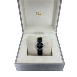 Montre DIOR "La D de Dior" en acier, quartz, saphir et diamants