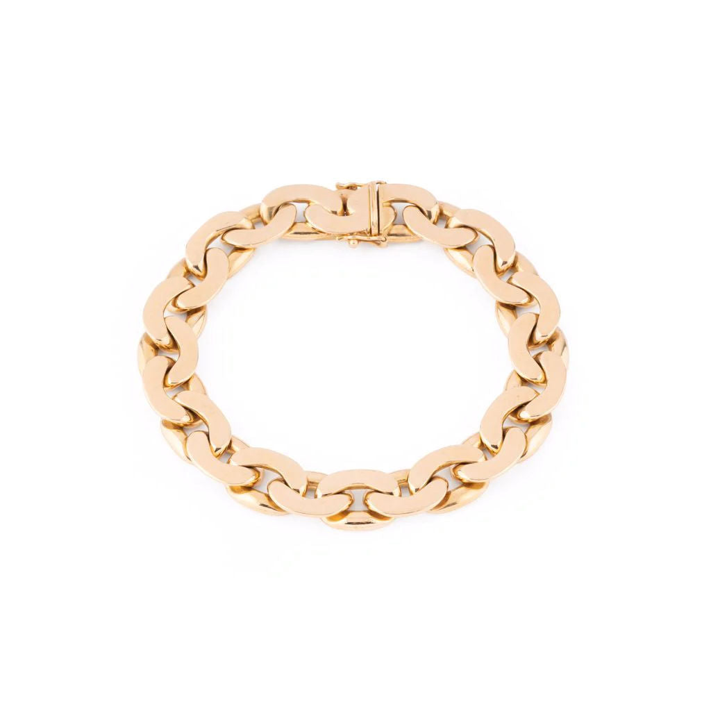 VAN CLEEF &amp; ARPELS Curb Bracelet with rounded links in yellow gold 
