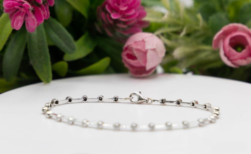 Bracelet rivière en or blanc et diamant