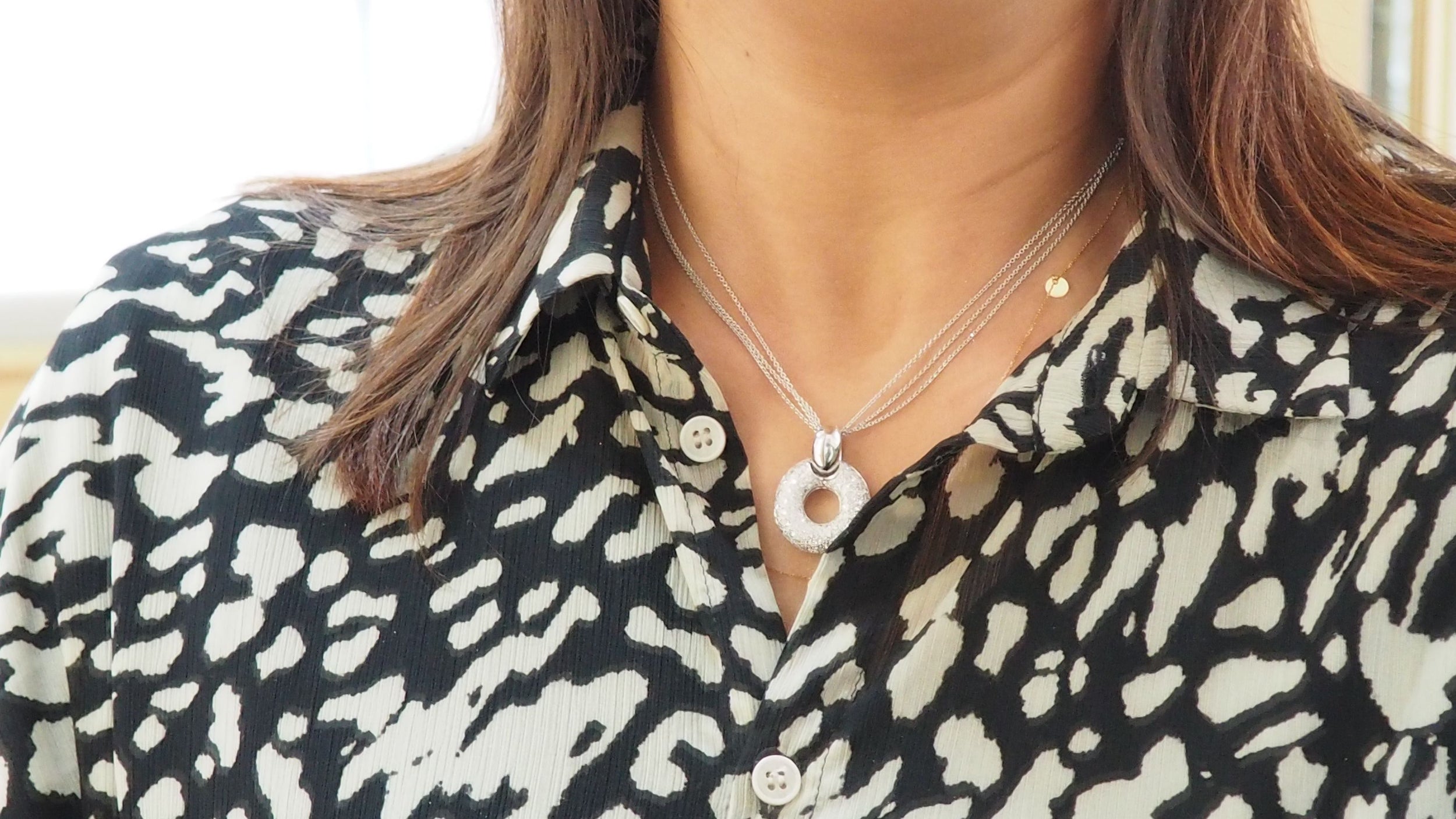 Collier en or blanc et diamants